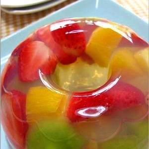 ミックスフルーツのエンゼル型寒天ゼリー レシピ 作り方 By はなまる子 楽天レシピ